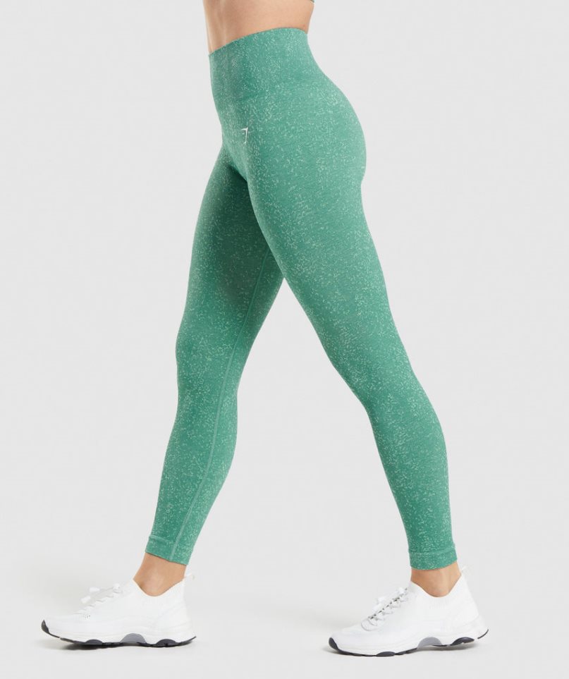 Women's Gymshark Adapt Fleck Seamless Leggings Green | CA 8N301D